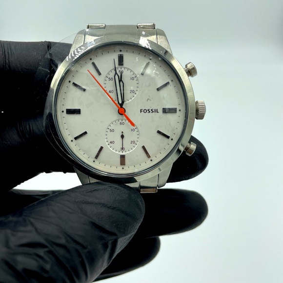 Fossil Silver Chronograph Men's Watch - Picture 1 of 2